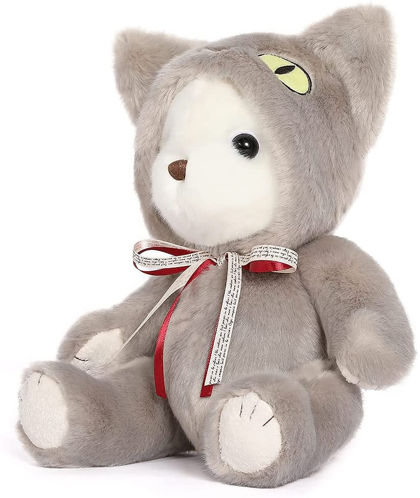 ISO9001 Polypropylene Cotton Filling Cute Cat Stuffed Toy