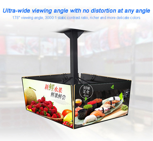 Dual Sided High Brightness LCD Display Monitor Digital Signage Sunlight Readable Double-sided Display