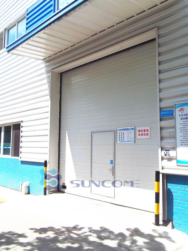 Steel Sandwich Workshop Security Doors , Construction Roll Up Metal Doors