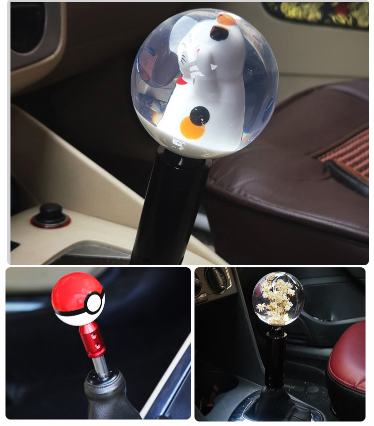 Wholesale customization 5 speed car universal black 8 ball shift knob gear shift knobs