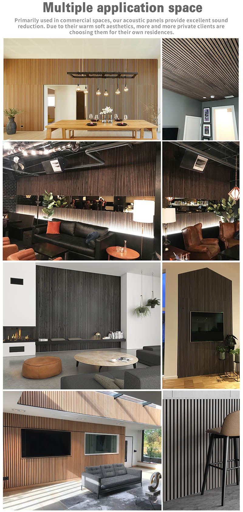 Decoration Akupanel Acoustic Panel Eco-friendly Wooden Material with Modern Aesthetics