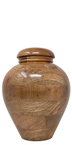 Medium Wooden Urn