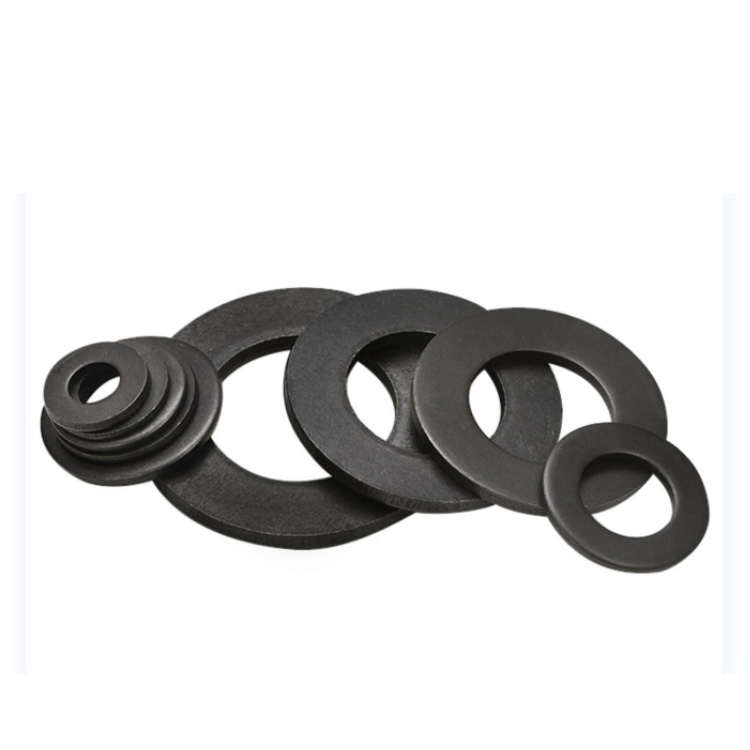 DIN Standard Black Zinc Plated Steel Flat Washer Custom Size 5mm Thickness M20 M8 M3 M4