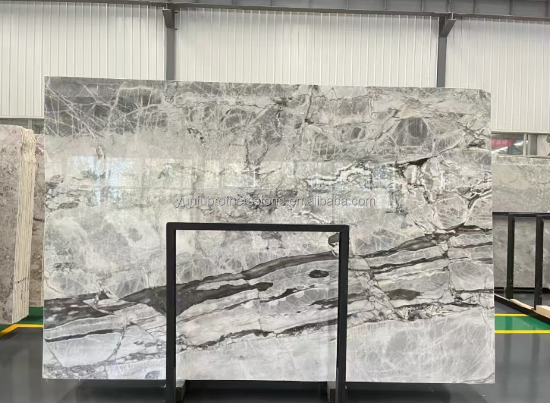 Brazil Calacatta Grey Marble Fish Belly Gray Marble for Hotel Anti Slip Stairs Design