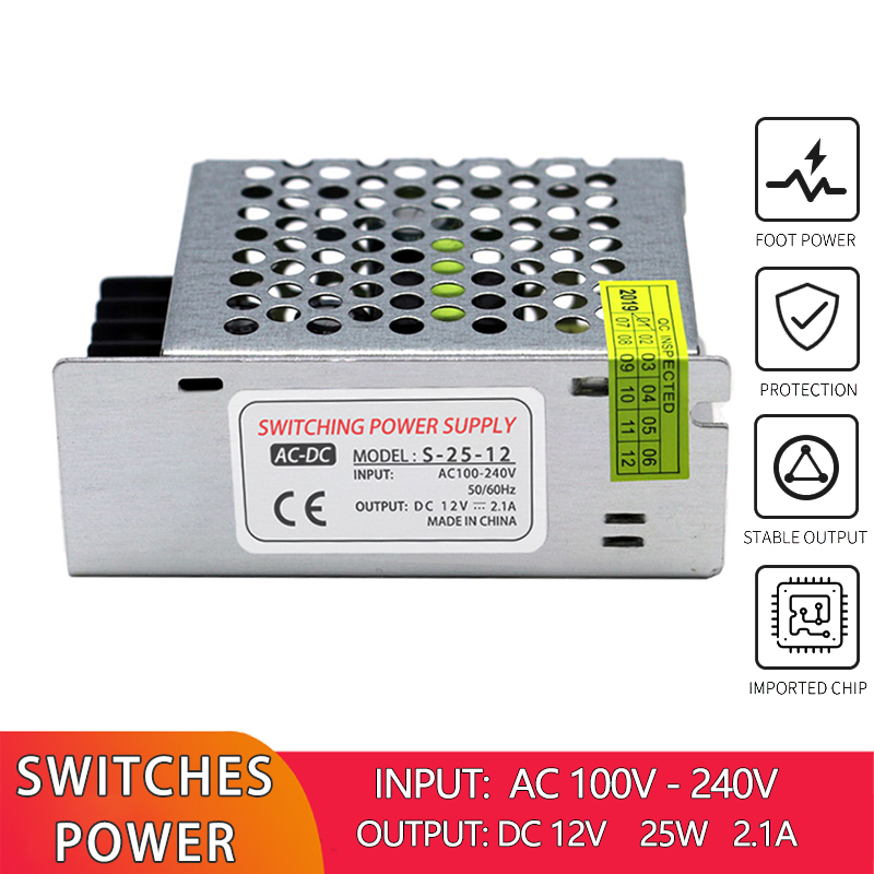 Chassis Switch Power Supply With Aluminum Case 12V 2.1A 25W