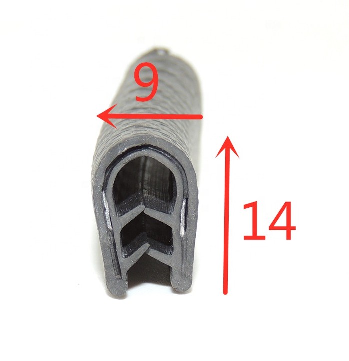 20-90 Shore Hardness U Channel PVC Gasket for Customized Automotive Guard Weatherstrip
