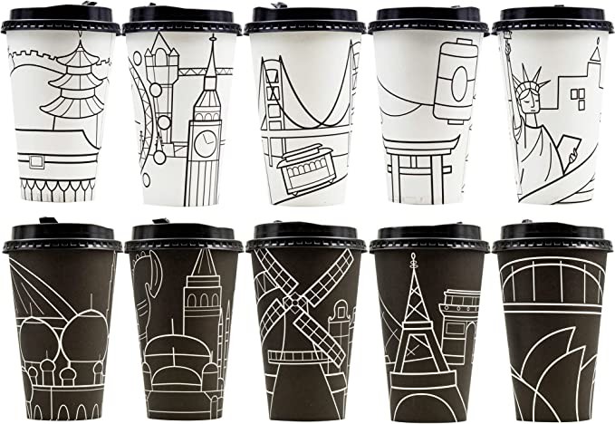 Disposable Custom Printing Logo Single Wall Kraft Pe Coated Hot Drink Coffee Shop Double PE 8Oz Recyclable Paper Cups