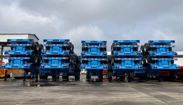 CIMC brand new 4 axles 100t capacity 40FT SPRING SUSPENSION FLATBED SEMI TRAILER for sale