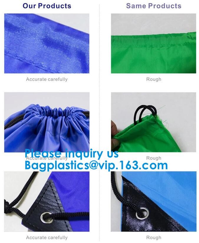 Sport Gym Drawstring Backpack Polyester Draw String Bags,Dacron Drawstring Backpack Shoulder Bags, bagease, bagplastics