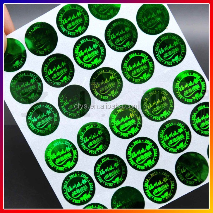 Anti Counterfeit Adhesive Sticker Label Anti Radar For Product Labeling And Protection