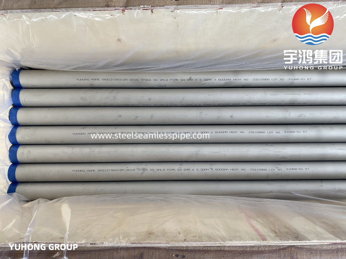 ASTM A312 / A312M TP304 SCH40 SCH10 6M Stainless Seamless Pipe PA Annealed