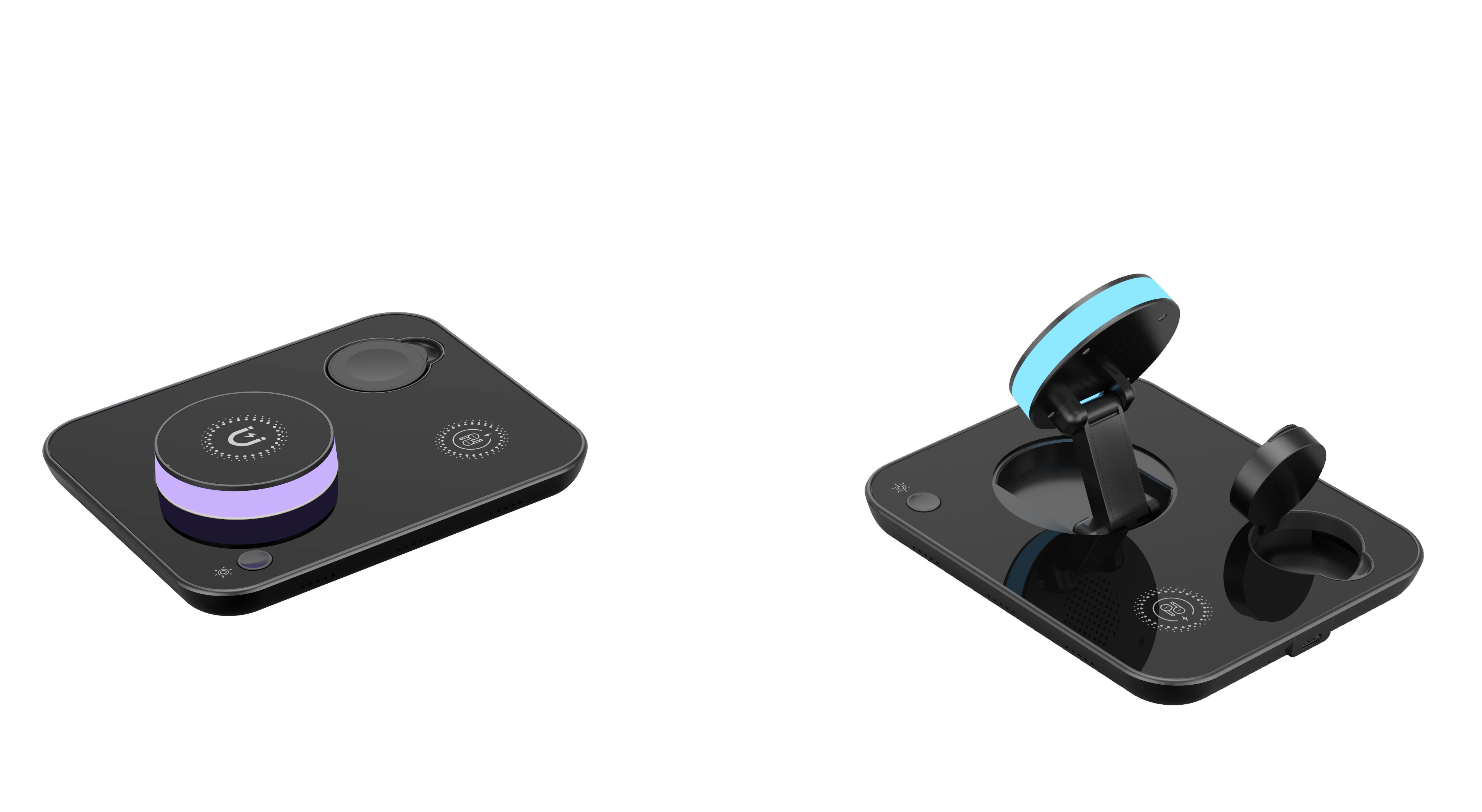 Green Fast Charge Wireless Charging Pad Made of ABS PC