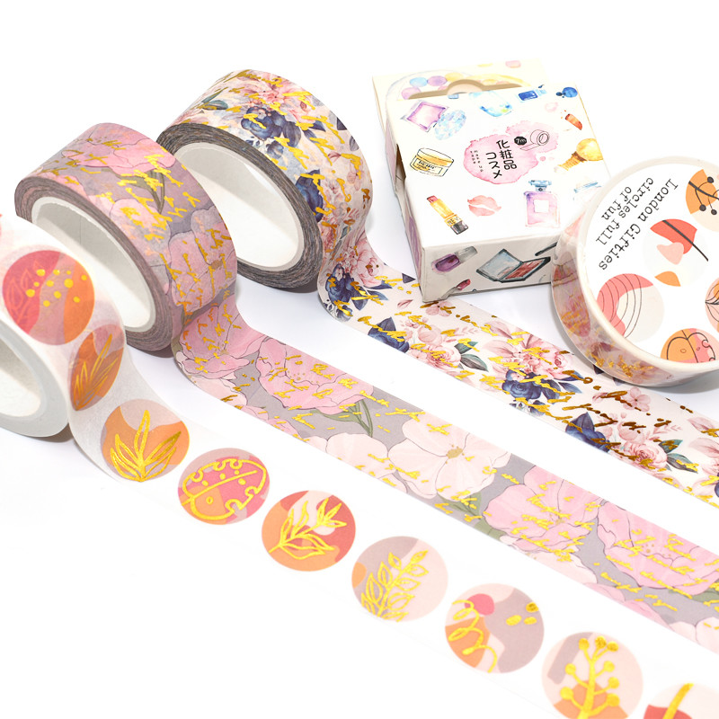 Cute Single Sid Adhesive Self Masking Scrapbook Decoration Foil Washi Tape
