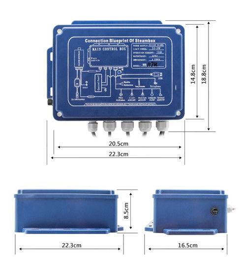 2.8KW Power Steam Shower Generator , Steam Bath Machine Time / Temperature Adjustable
