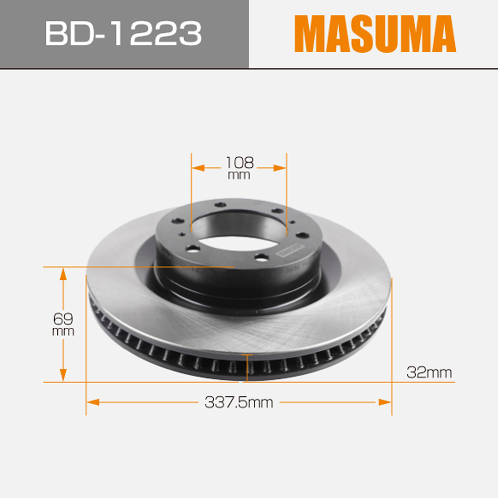 BD-1223 MASUMA Brake Disc 4351260190 43512-60190 43512-60191 for Lexus 4Runner Made