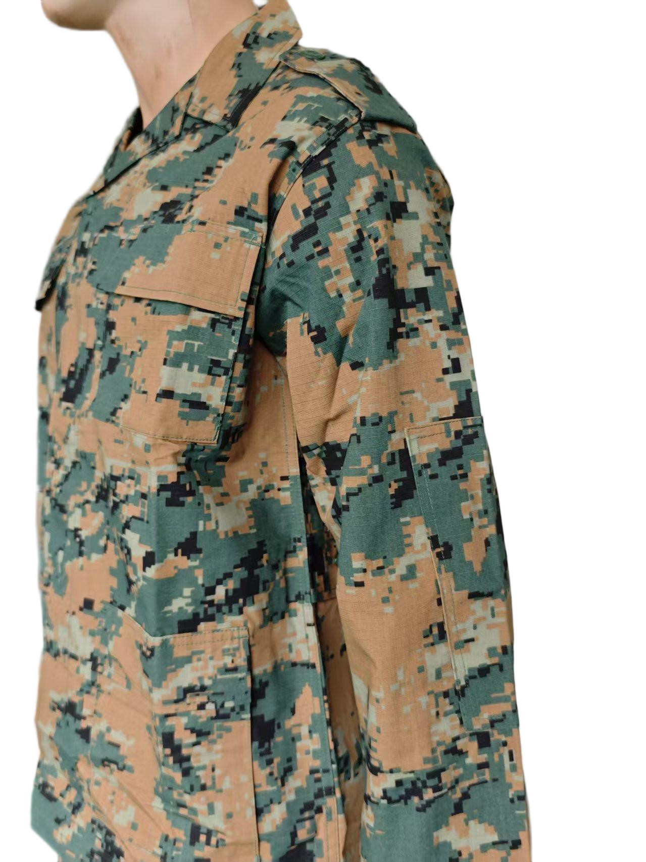 Tactical BDU Field Uniform Digital Woodland Camo Ripstop Cotton Hunting Military Uniform