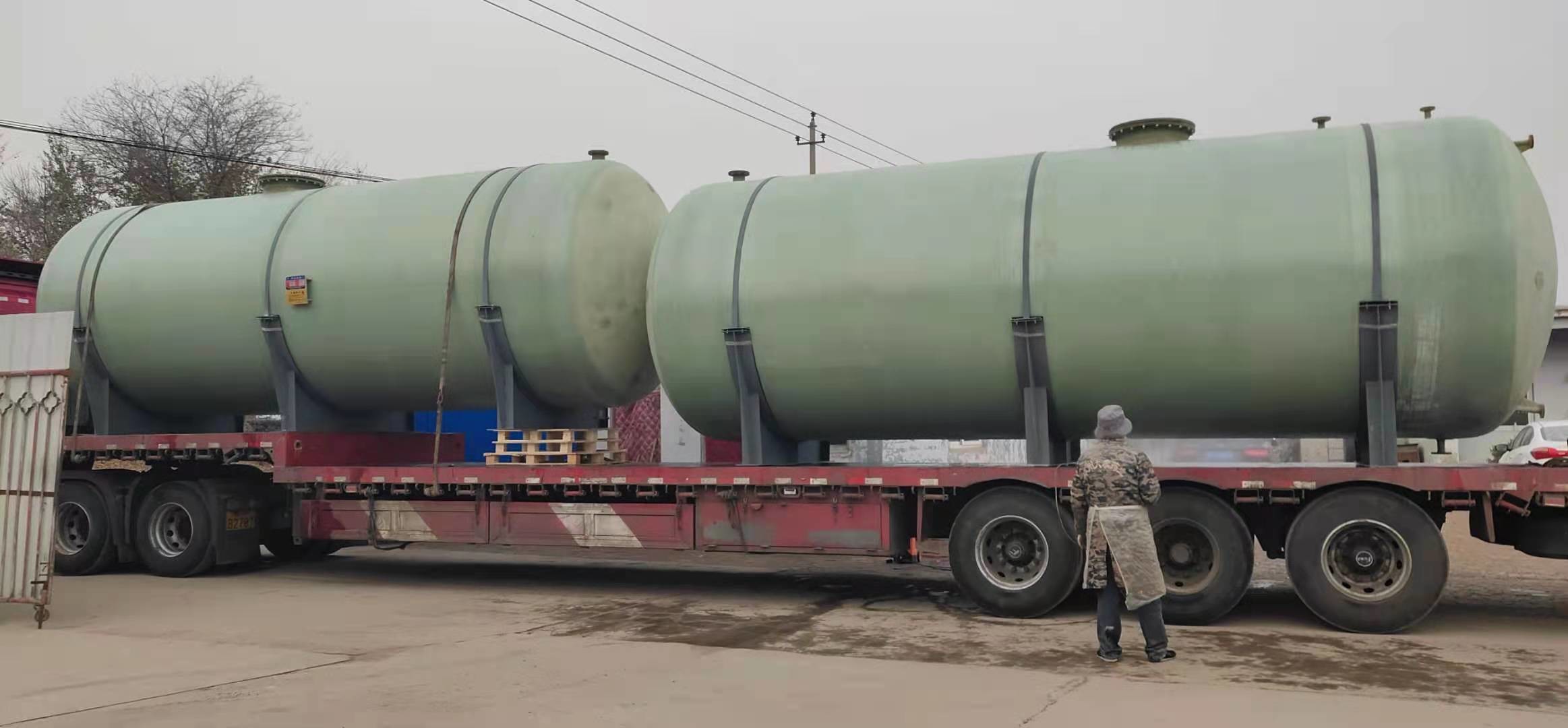 8CBM Vertical FRP Chemical Tank Fiberglass Composite Vessel