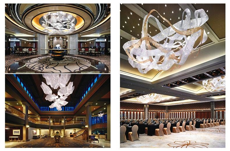 Creative Art Luxury Crystal Chandelier For Art Exhibition Hall Or Conference Hall