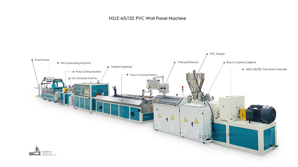 HSJZ-65/138 Higher Speed PVC Wall Panel Making Machine (Speed upto 6-8m/min)