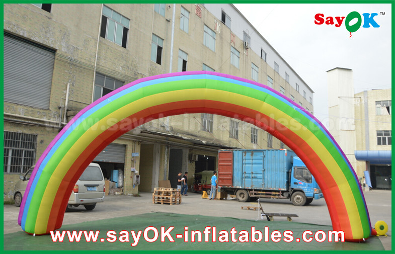 Inflatable Rainbow Arch 7mL X 4mH Giant Inflatable Entrance Arch / Rainbow Arch Oxford Cloth For Event