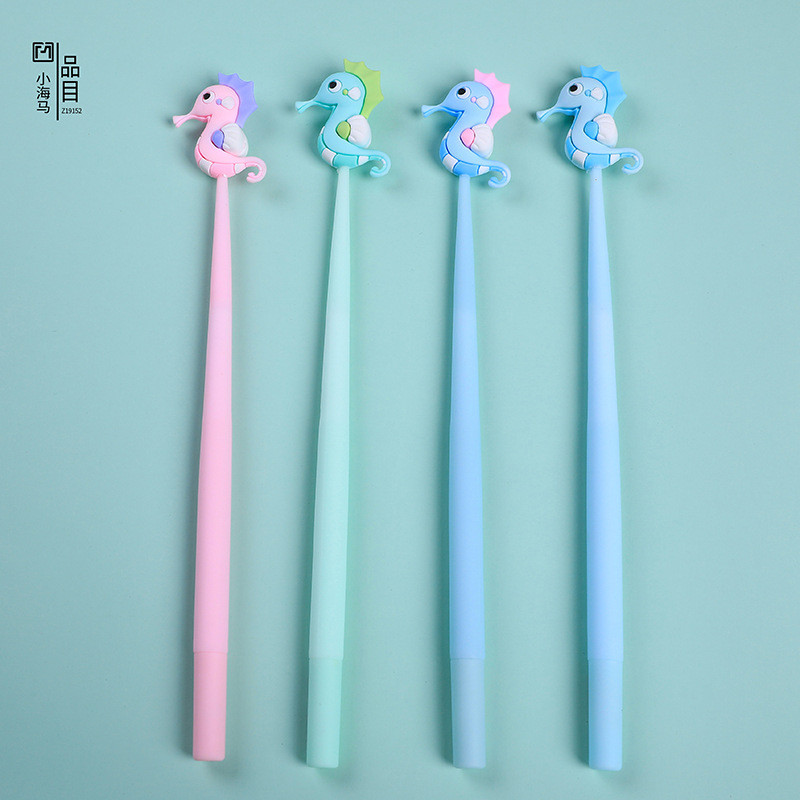 Cute Cartoon Blue Gel Ink Pens Cartoon Animal Writing Pens 0.5 Mm Assorted Styles Pens Stationery For School Office Home Student Kids Birthday Present