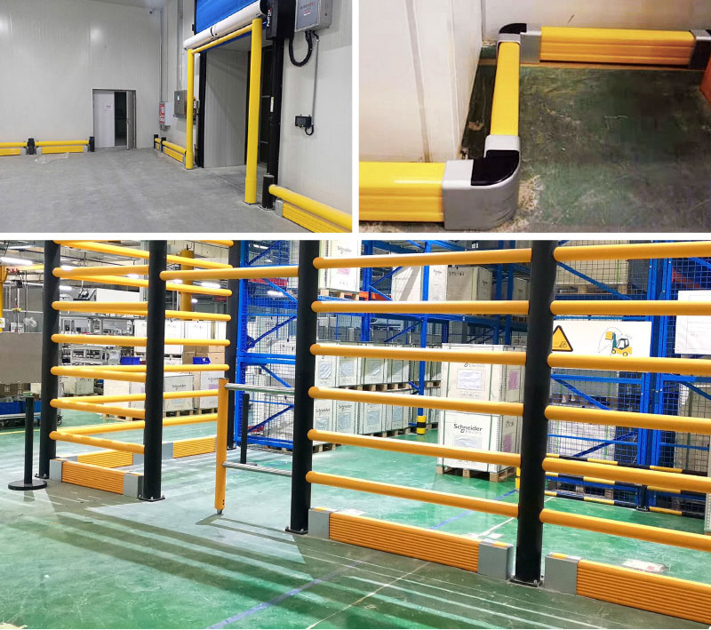Flexible Pedestrian Barrier  Anti-Collision Guardrails Warehouse Safety Barrier Traffic Guardrails