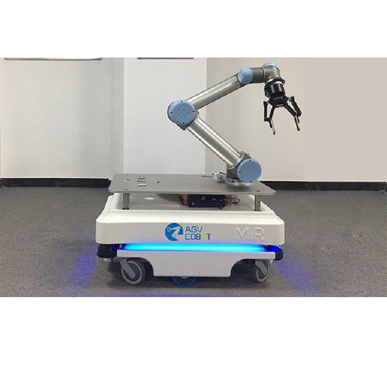 UR Callaborative robot and robotiq robot gripper for AGV Robot