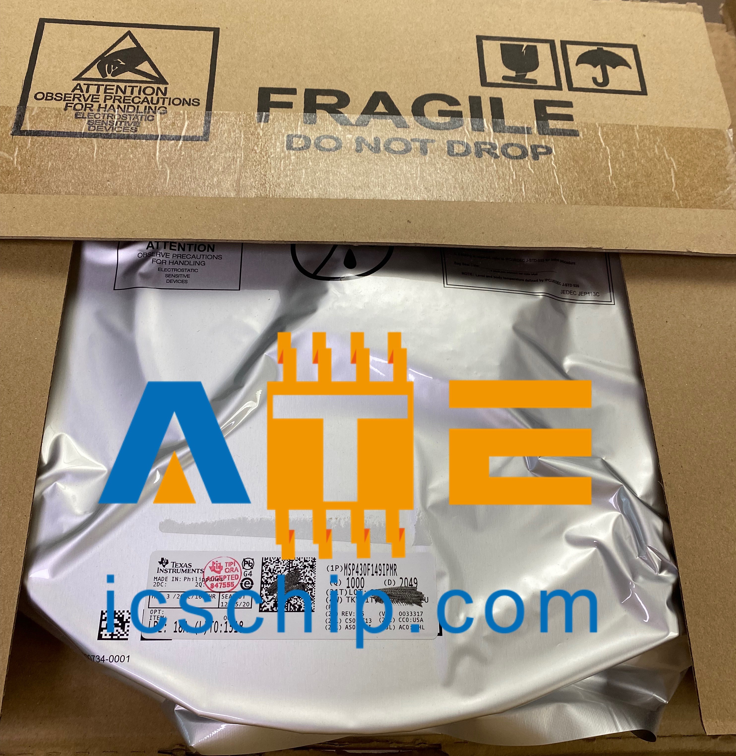 MSP430F149IPMR 16-Bit 8MHz 60KB MSP430 series Microcontroller IC Texas Instruments MCU