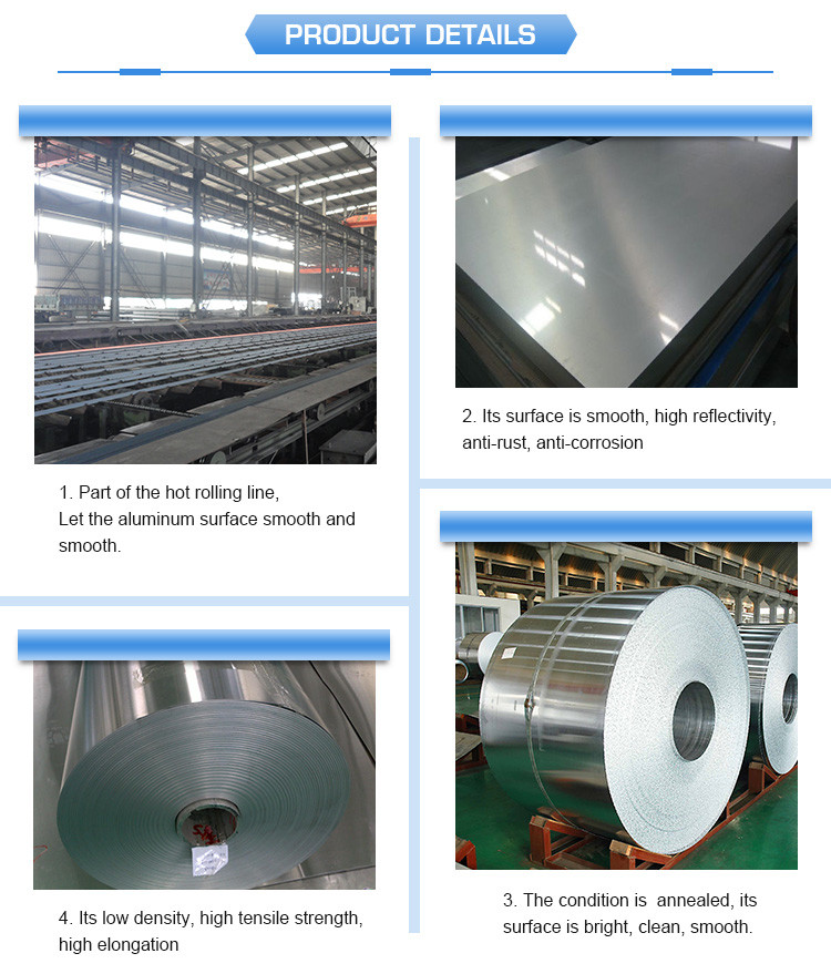 1050 1060 1100 3003 3105 Anodized Aluminum Sheet Coil Metal