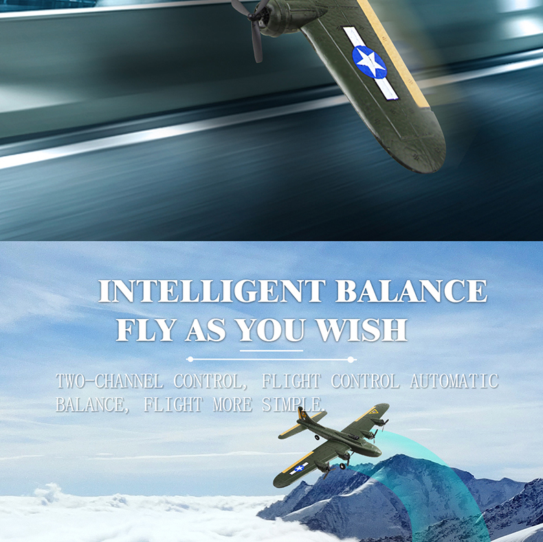 State of Assembly Ready-to-Go Foam Glider Toy Gift Toys Fx-817 Aircraft Model B17 Bomber Outdoor Remote Control Fixed-wing