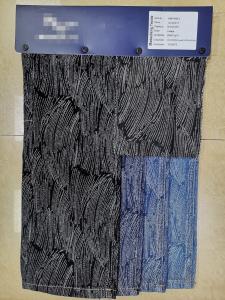 China Blue Soft Denim Fabric Jacquard Weave Cotton Poly Rayon Spandex Fabric H901A028-2 on sale