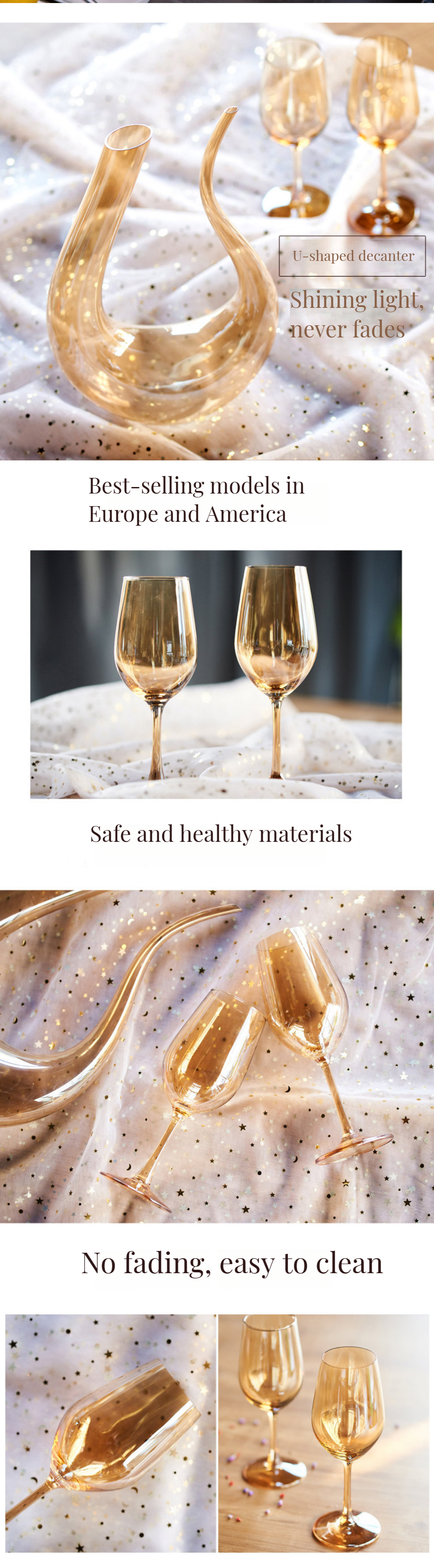 Classic Burgundy and Bordeaux Wine Glasses Made of Non-Lead Crystal Material from Direct
