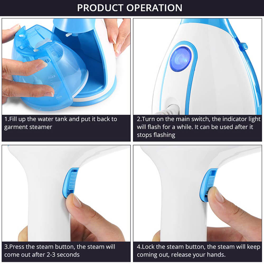 1500W Korea CE Portable Fabric Garment Steamer for Vertical Handheld Clothes Iron Vapor