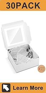White Bakery Boxes with Window