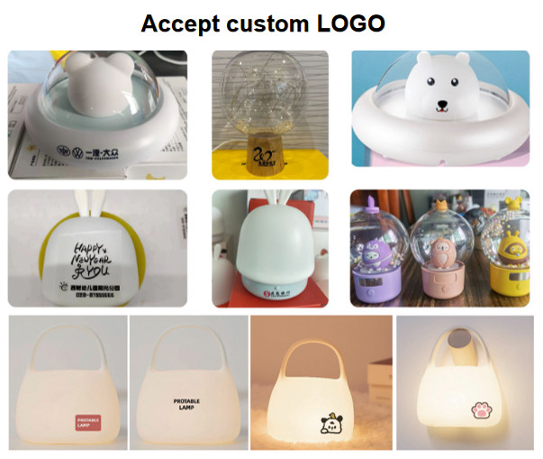 Funny Rechargeable LED Night Lamp Cute Cartoon Cheese Silicone Table Lamp Touch Sensor Animals DIY Kids Bedroom Gift Children