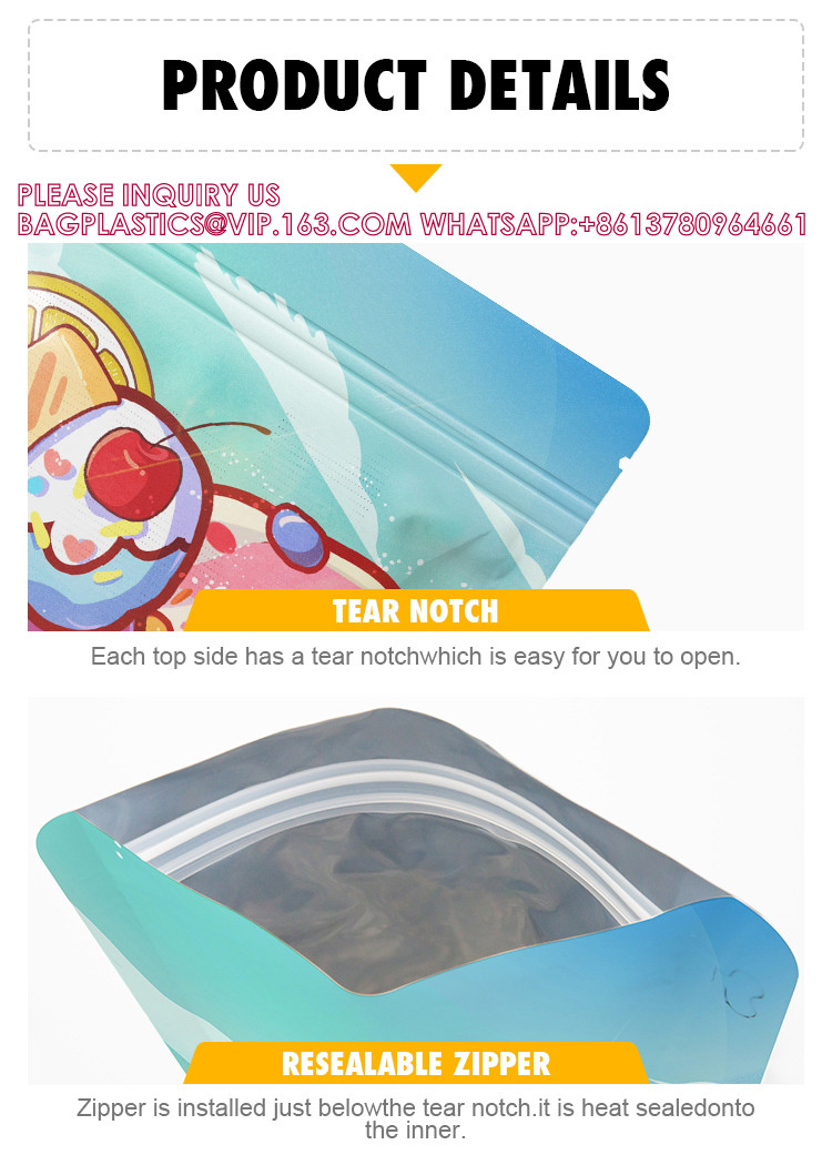 Herbal Pouch, Tea Bag, Custom Printed Side Seal Laminated Pouch Kraft Paper Packing Packaging Bag