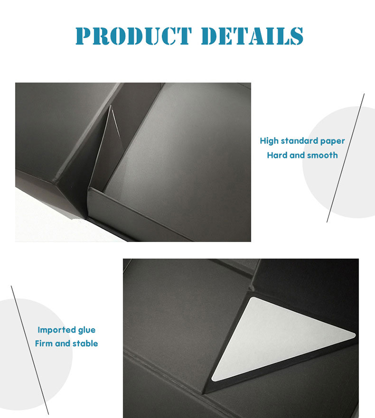 Cardboard gift box Folding Paper Flat Packing Luxury Magnetic Gift Box with ribbon for clothing and shoes