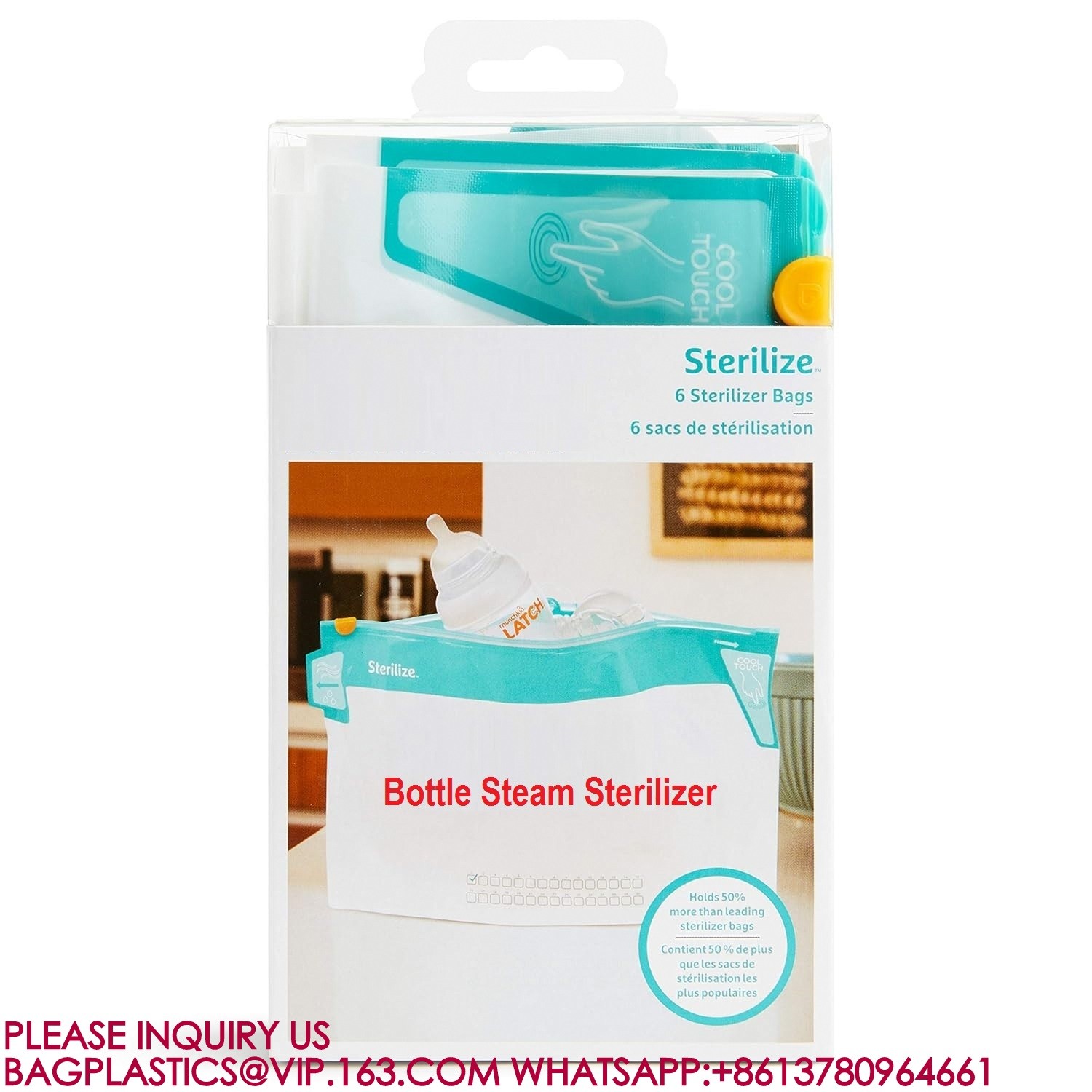Custom Printed Microwave Sterilised Bag Microwaveable Pla Bag Microwave Sterilizer Bag