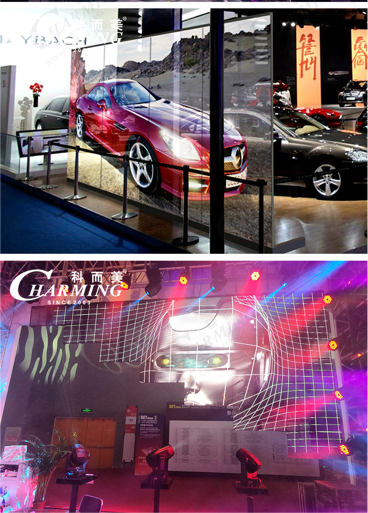 Full Color Transparent LED Video Wall 1000X500mm P3.91 Outdoor LED Display Cabinet