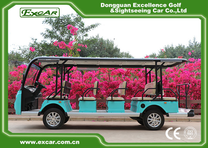 7.5KM Motor 72V 14 Seater Electric Sightseeing Bus / Tour Golf Cart