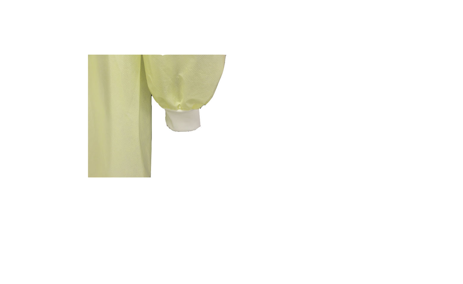 Yellow XXL PP+PE 58GSM Disposable Protective Clothing Rib Knitted Cuffs & Ankles ,Elastic Band On Waist & Head