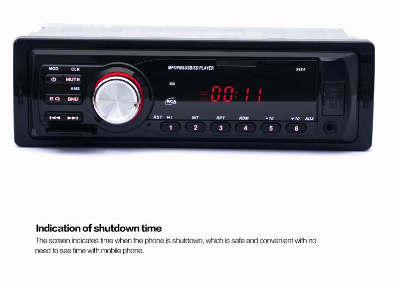 Ouchuangbo car mp3 media player audio stereo with radio USB SD aux 5v charing