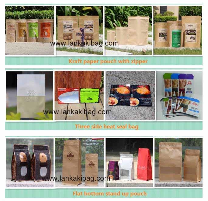 Pring Heal Seal OPP Flat Plastic Packaging Bag With Window For Nut And Snack