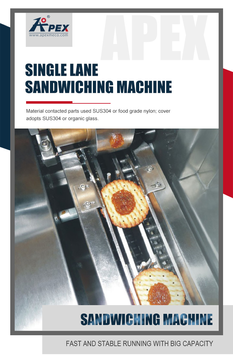 Cracker Sandwich Biscuit Manufacturing Machine , Automatic Cookie Making Machine High Quality