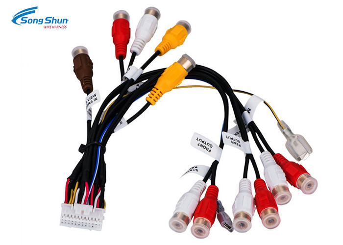 Home Appliance Auto Car Audio Extension Cable , 10 Inch 250mm RCA Audio Wiring Harness