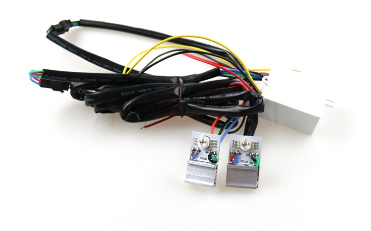 White Yellow Color RGB Angel Eye Ring HID LED Motorcycle Light