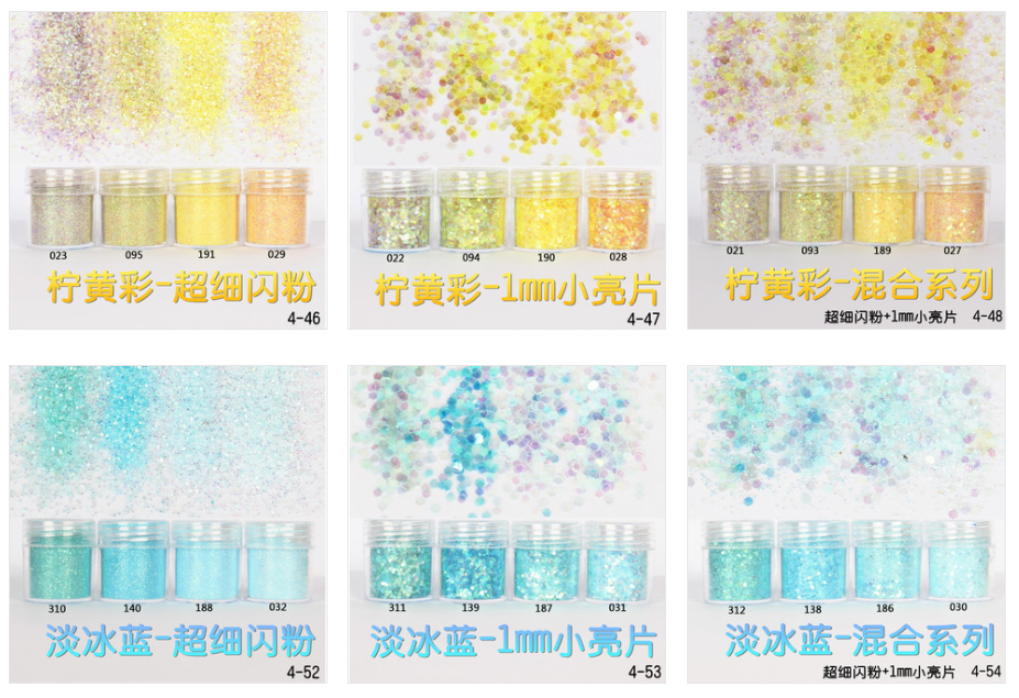 365 Colors Chunky Glitter for Nail and Body Excellent Nail Art Effect Biodegradable Glitter Powder