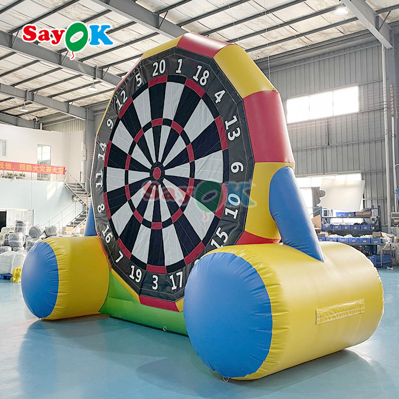Double-Sided Game 13ft Inflatable Soccer Dart Board Inflatable Football Darts Kick Goal Game For Outdoor Sports Game