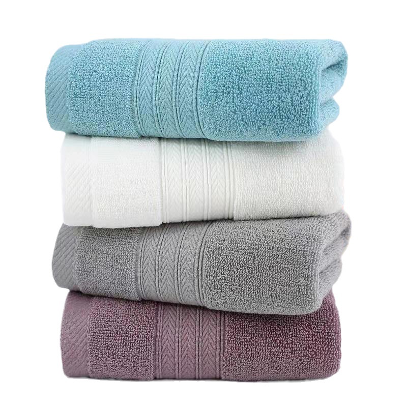 Luxury Hotel Towel Set Custom Embroidery Logo 100% Cotton White Bath Hand Face Towels