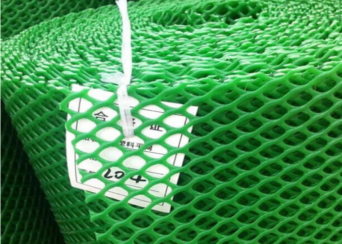Green Flat 10X10mm Hdpe Plastic Netting Mesh In Breed Fishing
